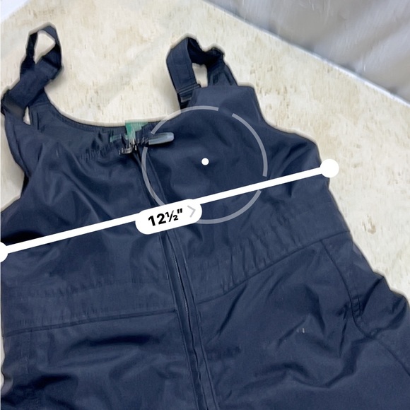 Kids LL bean black snow bib bed pants winter wear unisex size 8 waterproof - Picture 8 of 12